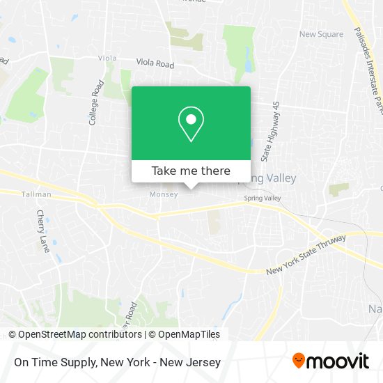 On Time Supply map