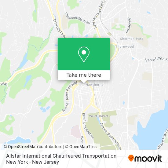 Allstar International Chauffeured Transportation map