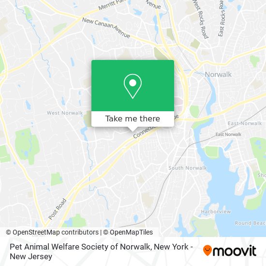 Mapa de Pet Animal Welfare Society of Norwalk