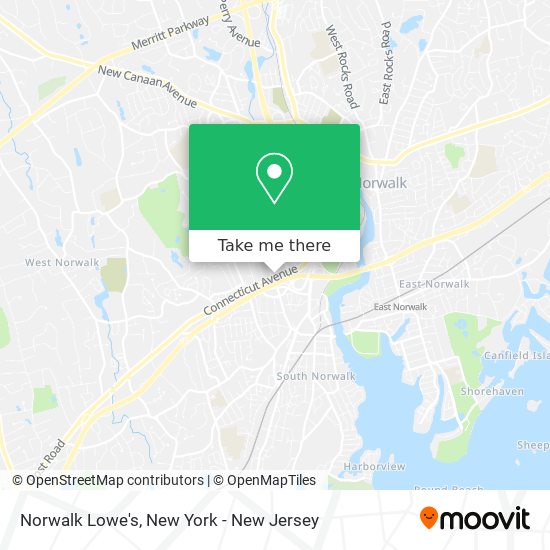 Norwalk Lowe's map