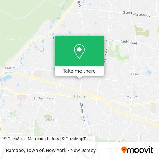 Ramapo, Town of map