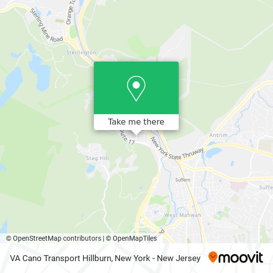 VA Cano Transport Hillburn map