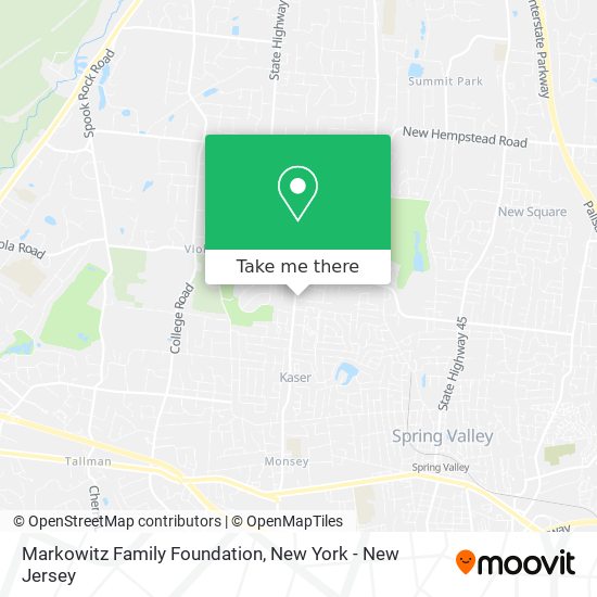 Mapa de Markowitz Family Foundation