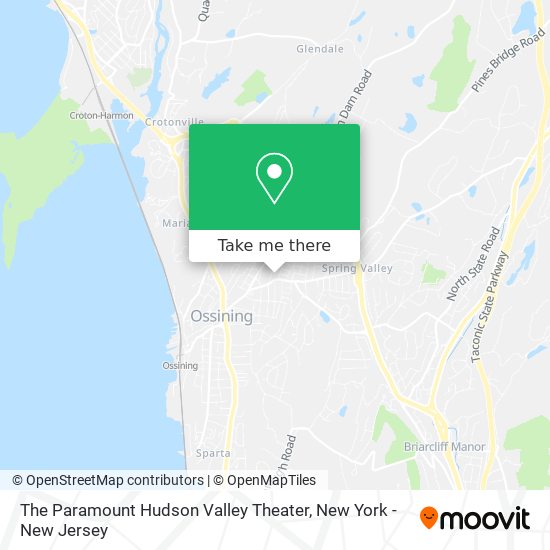 The Paramount Hudson Valley Theater map