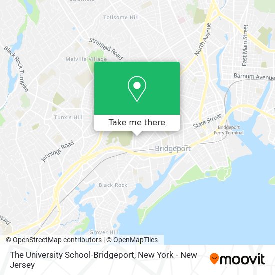 Mapa de The University School-Bridgeport