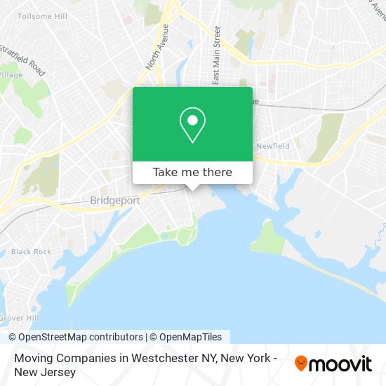 Moving Companies in Westchester NY map
