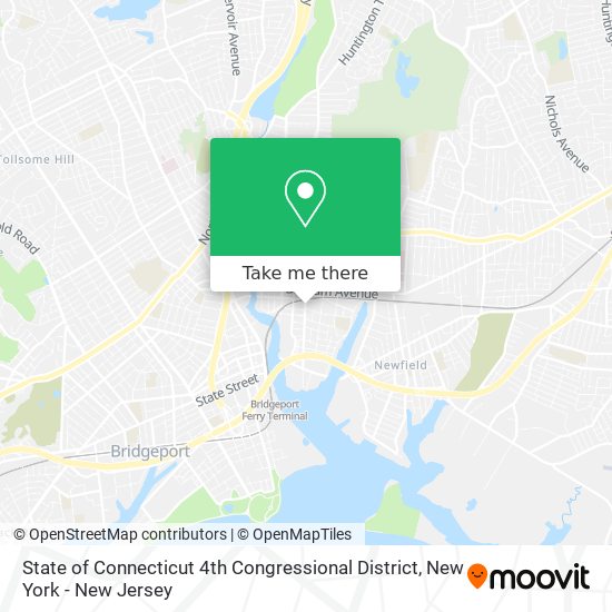 Mapa de State of Connecticut 4th Congressional District
