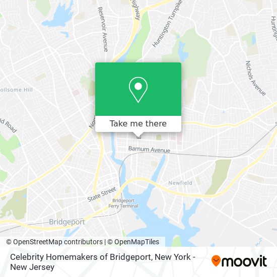 Celebrity Homemakers of Bridgeport map