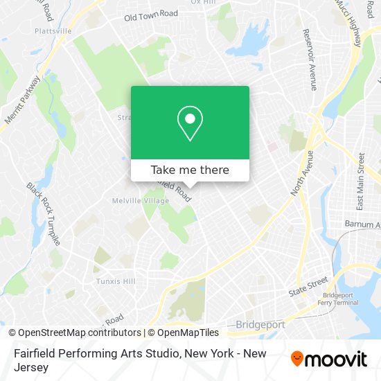 Fairfield Performing Arts Studio map