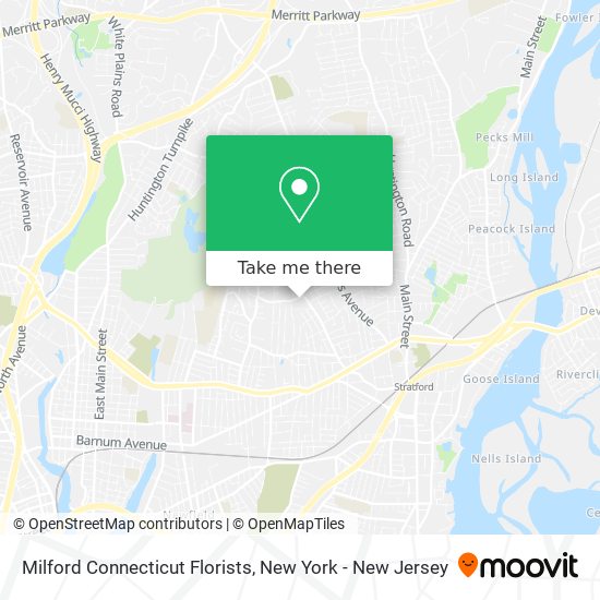 Mapa de Milford Connecticut Florists