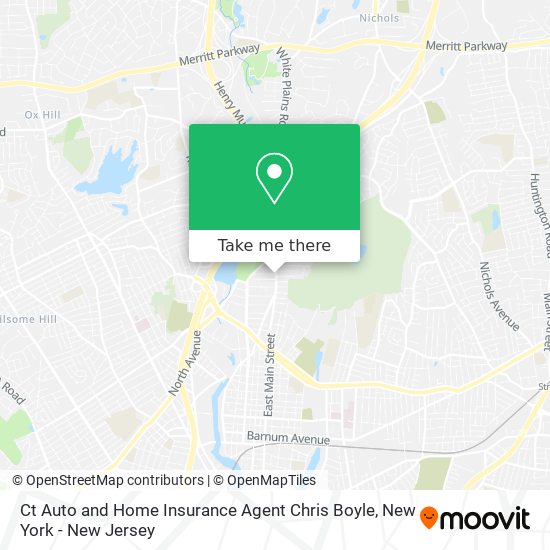 Ct Auto and Home Insurance Agent Chris Boyle map