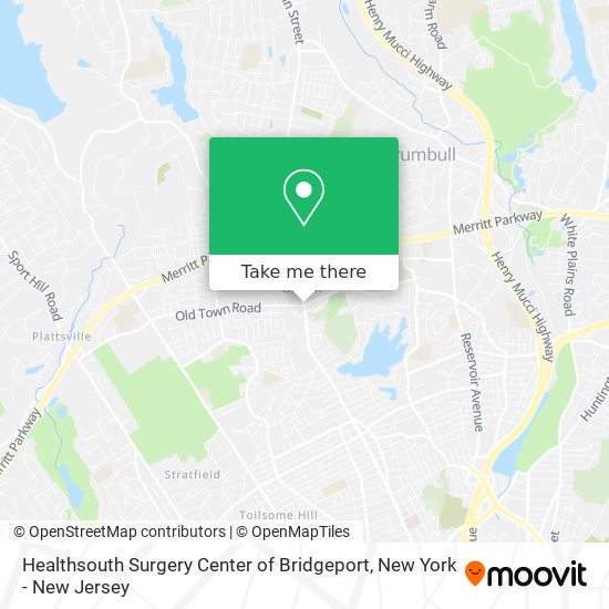 Mapa de Healthsouth Surgery Center of Bridgeport