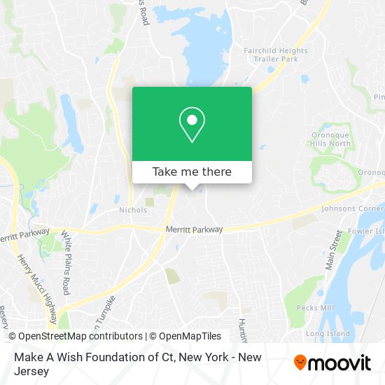 Mapa de Make A Wish Foundation of Ct