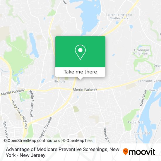 Advantage of Medicare Preventive Screenings map