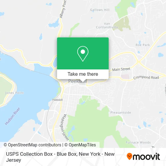 USPS Collection Box - Blue Box map