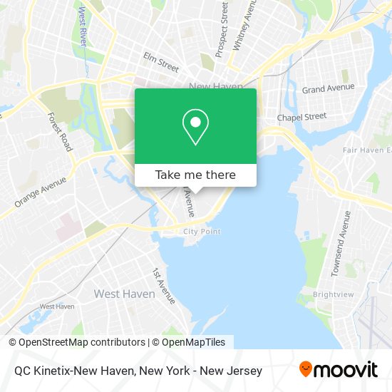 QC Kinetix-New Haven map