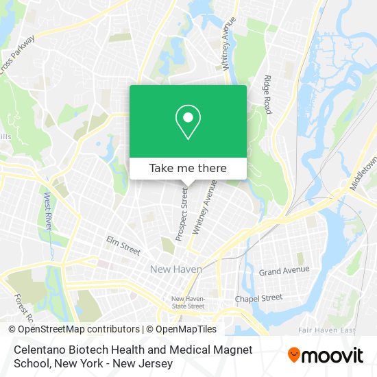 Mapa de Celentano Biotech Health and Medical Magnet School