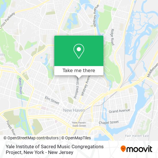 Yale Institute of Sacred Music Congregations Project map