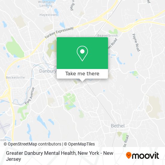 Greater Danbury Mental Health map