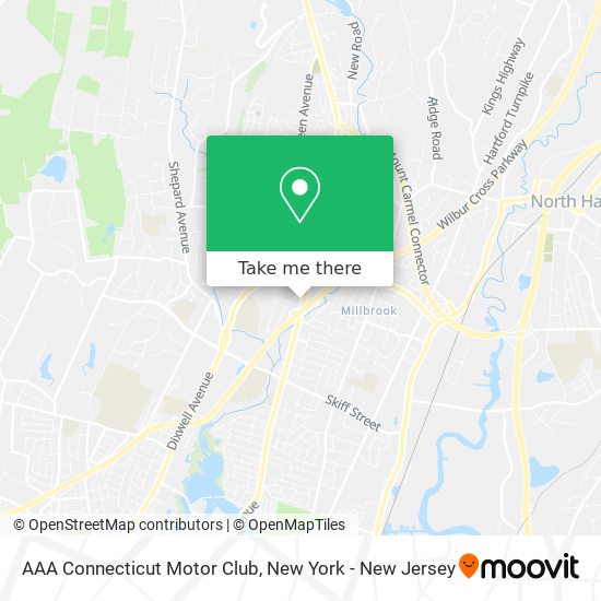 AAA Connecticut Motor Club map