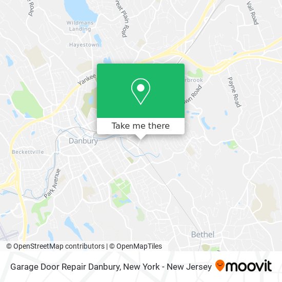 Garage Door Repair Danbury map