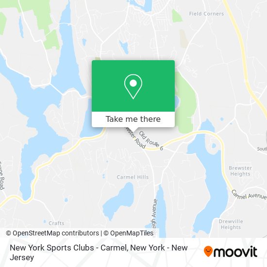 New York Sports Clubs - Carmel map