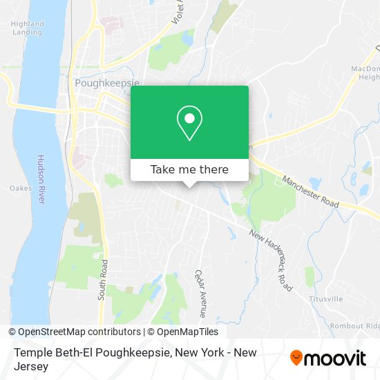 Mapa de Temple Beth-El Poughkeepsie