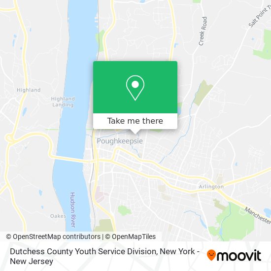 Dutchess County Youth Service Division map