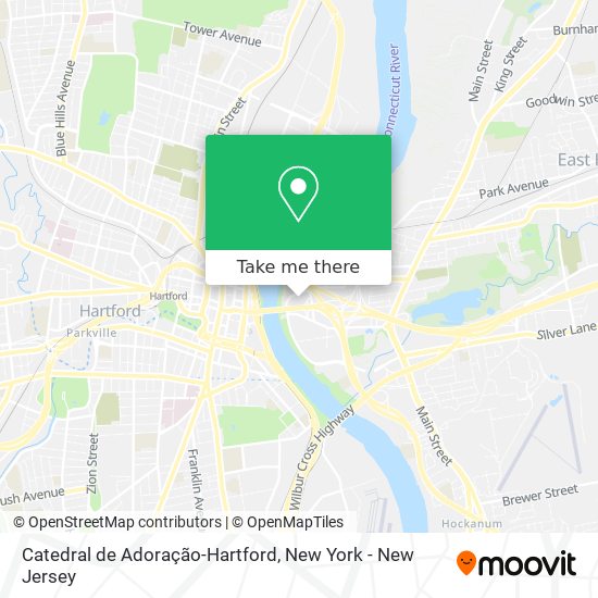Catedral de Adoração-Hartford map