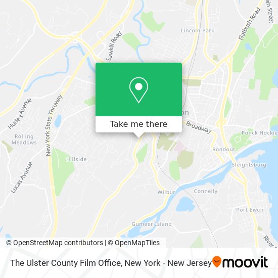 The Ulster County Film Office map