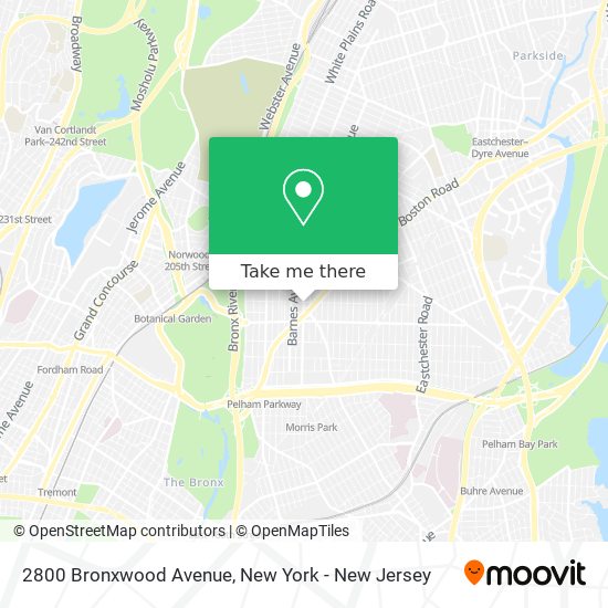 Mapa de 2800 Bronxwood Avenue