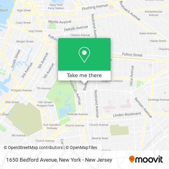 Mapa de 1650 Bedford Avenue