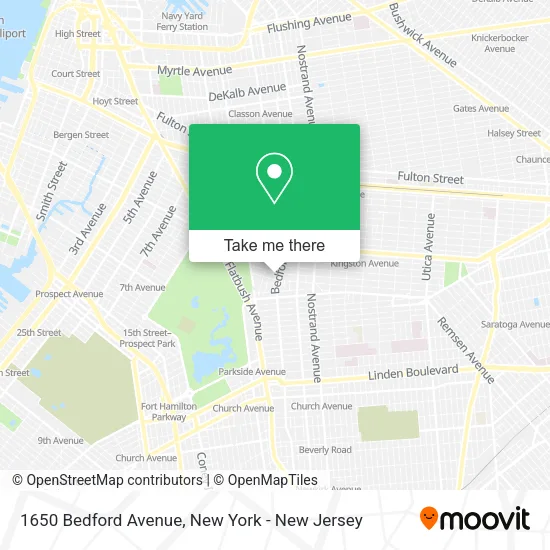 1650 Bedford Avenue map