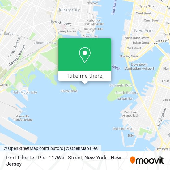 Mapa de Port Liberte - Pier 11 / Wall Street