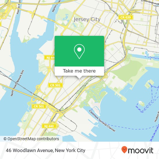 Mapa de 46 Woodlawn Avenue