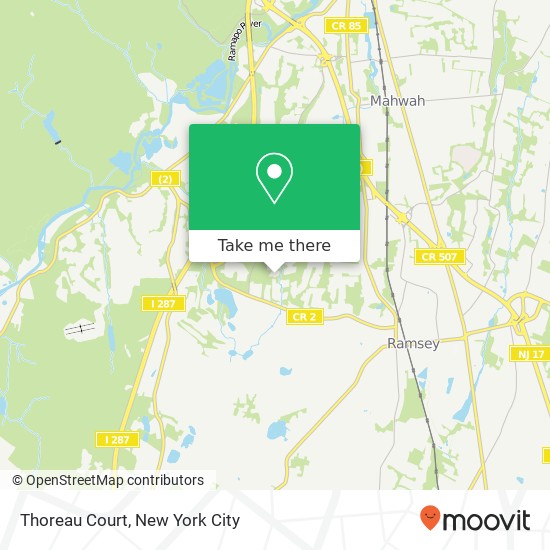 Mapa de Thoreau Court