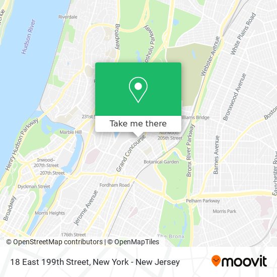 18 East 199th Street map