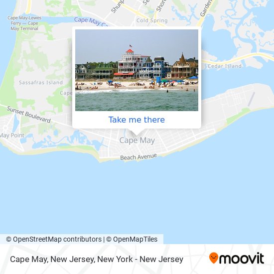 Mapa de Cape May, New Jersey