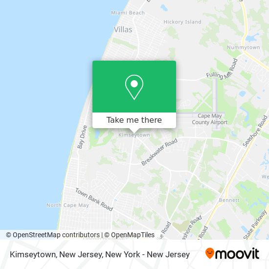 Kimseytown, New Jersey map