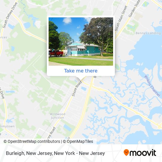 Burleigh, New Jersey map