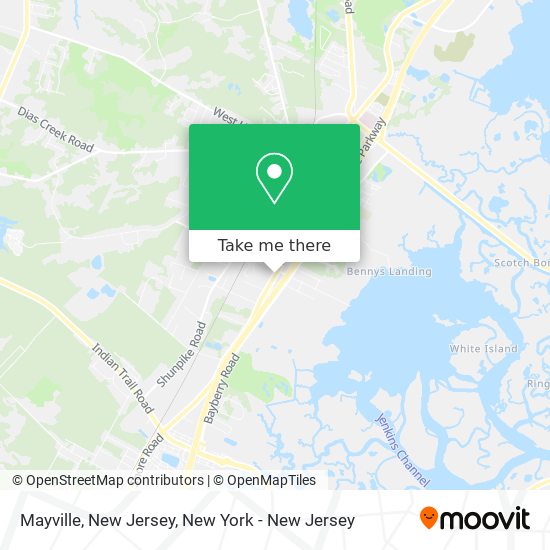 Mapa de Mayville, New Jersey