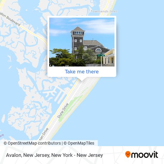 Mapa de Avalon, New Jersey