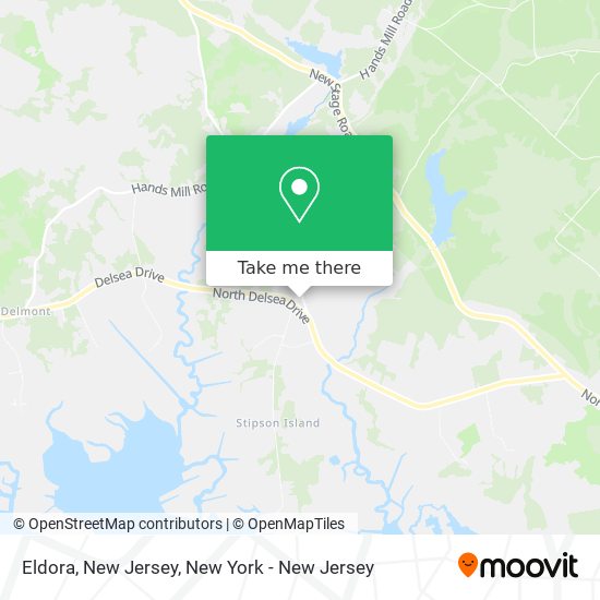 Eldora, New Jersey map