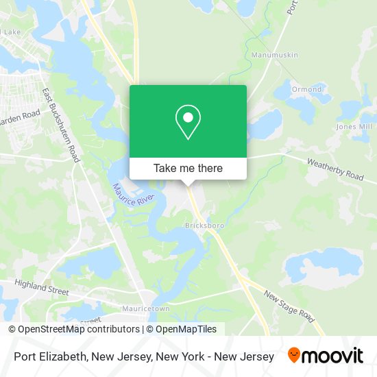 Port Elizabeth, New Jersey map