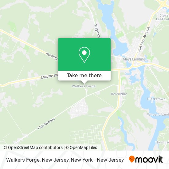 Mapa de Walkers Forge, New Jersey