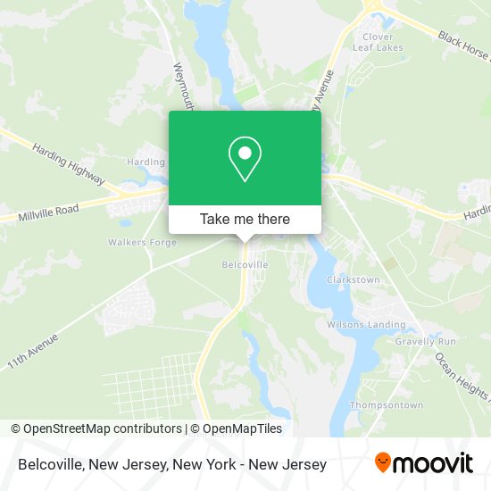 Mapa de Belcoville, New Jersey