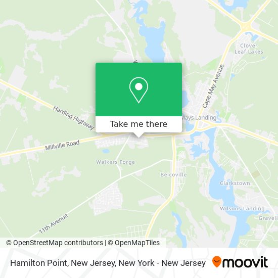 Mapa de Hamilton Point, New Jersey