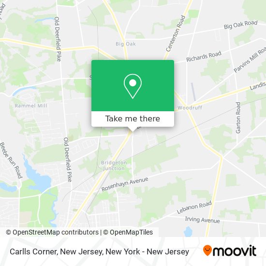 Mapa de Carlls Corner, New Jersey