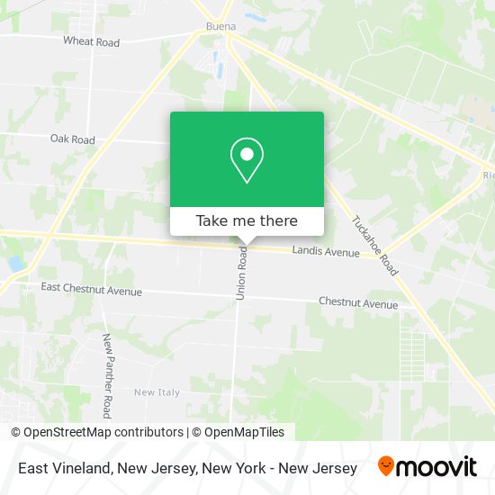 East Vineland, New Jersey map