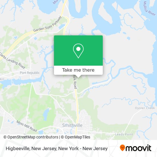 Mapa de Higbeeville, New Jersey